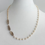 Quartz and Pearls Asymmetric Necklace - Estilo Concept Store