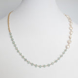 Coin Pearl and Aquamoss Stones Necklace - Estilo Concept Store
