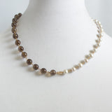Gray Pearls and Smokey Quartz Necklace - Estilo Concept Store