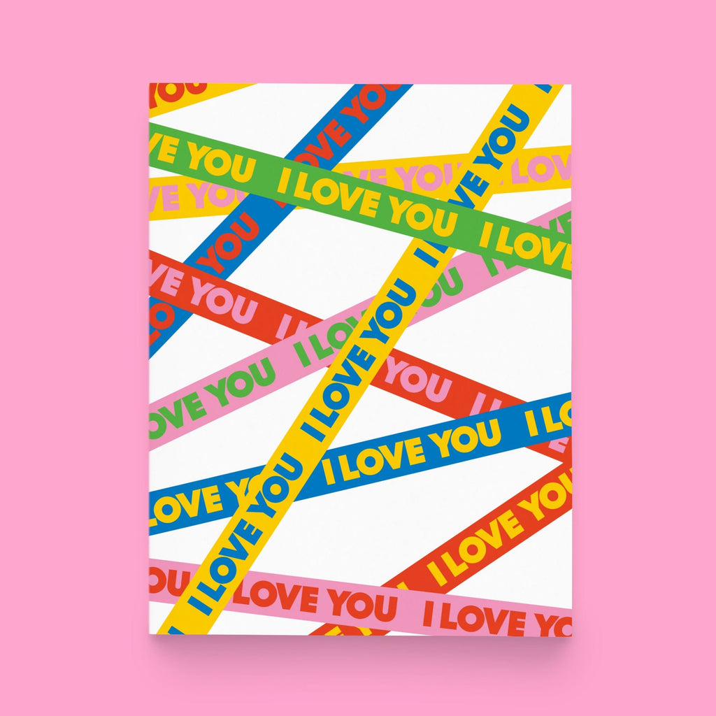 I Love You Stripes Greeting Card