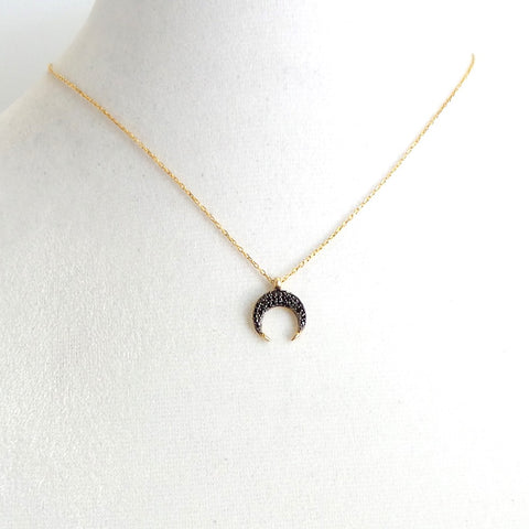 Tiny Crescent Moon Charm Necklace - Estilo Concept Store