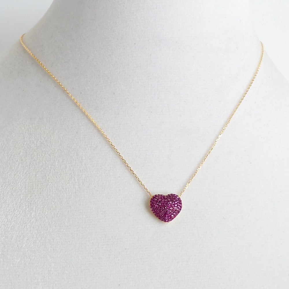 Rubi Stone Heart Pendant Necklace - Estilo Concept Store