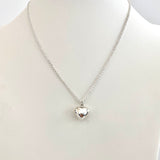 Silver Puffy Heart Necklace