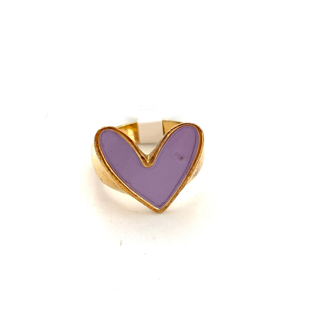 Lilac Heart Ring