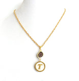 Geode and Shed Antler Initial Necklace - Estilo Concept Store