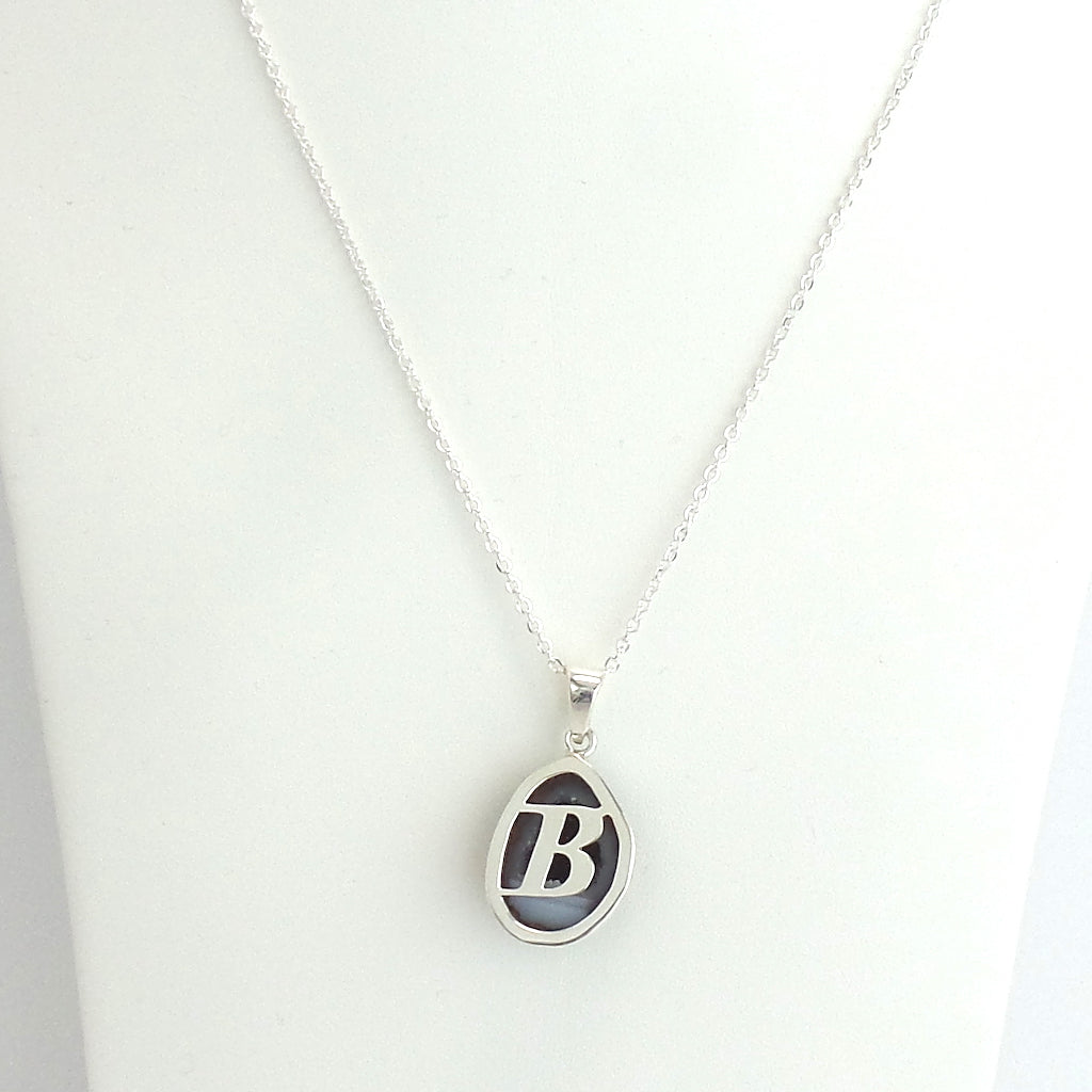 Sterling Silver Geode Initial Necklace - Estilo Concept Store