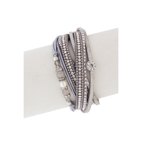 Indulgent Beaded Rhinestone Stackable Chain Bracelet