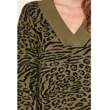Mojave Animal Print Sweater Dress