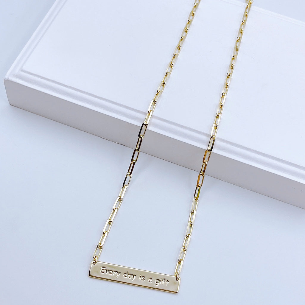 Everyday Is a Gift Gold Necklace
