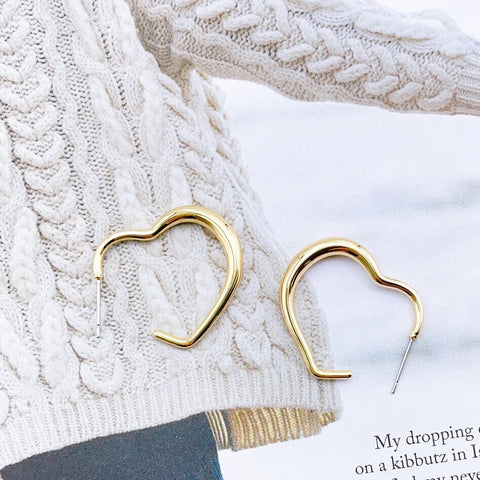 Heart Hoop Earrings