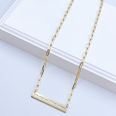 We Rise by Lifting Others Gold Necklace