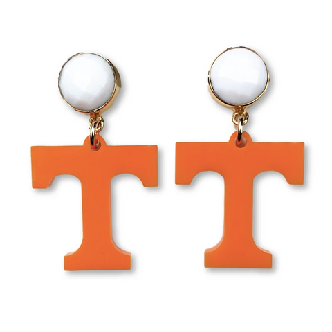 Tennessee Orange T Earrings - Estilo Concept Store
