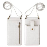 White Croc Crossbody Phone Bag