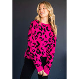 Electric Pink Leopard Sweater